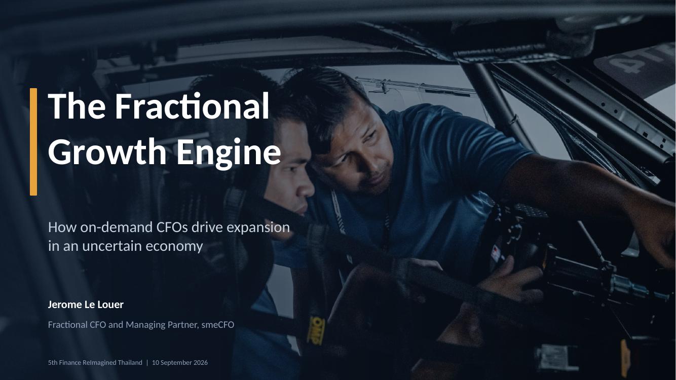 First slide of The Fractional Growth Engine deck