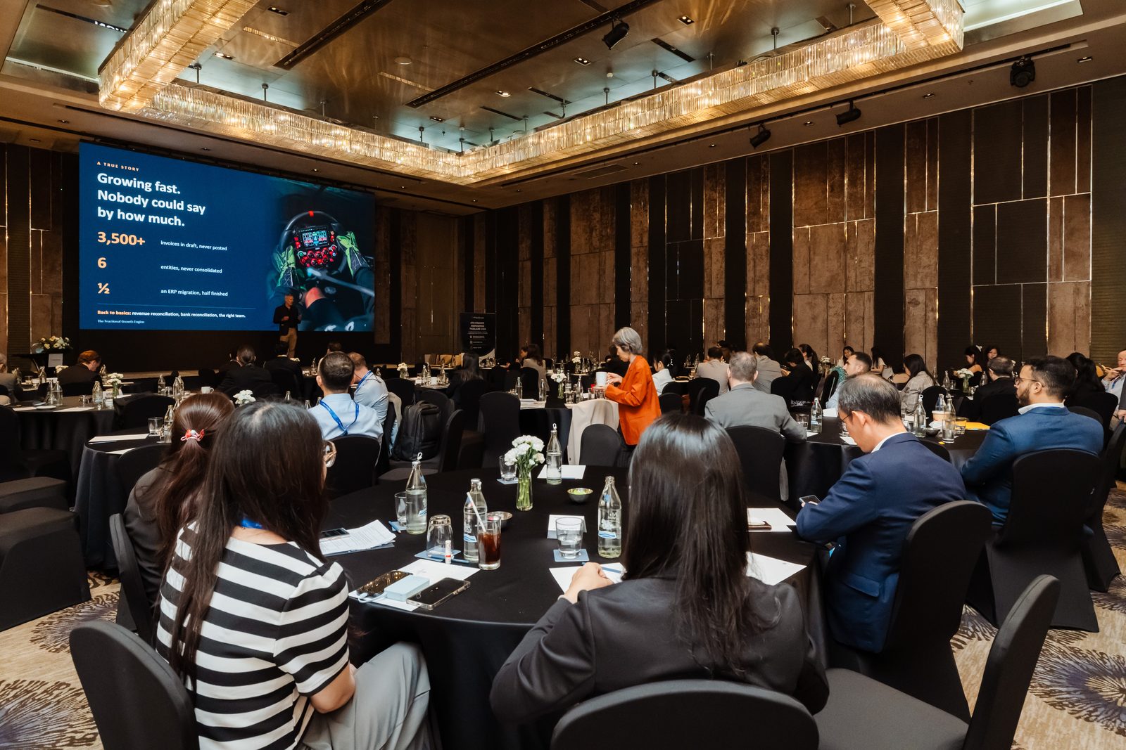 A full Royal Maneeya Ballroom during the keynote at Finance ReImagined Thailand 2026